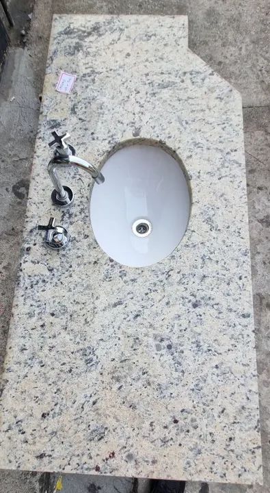 Pia banheiro pedra branco dalas  - Foto 3