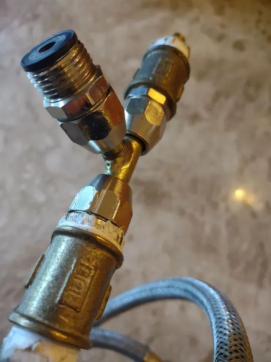 Conector T Gás GLP + Mangueira  - Foto 3