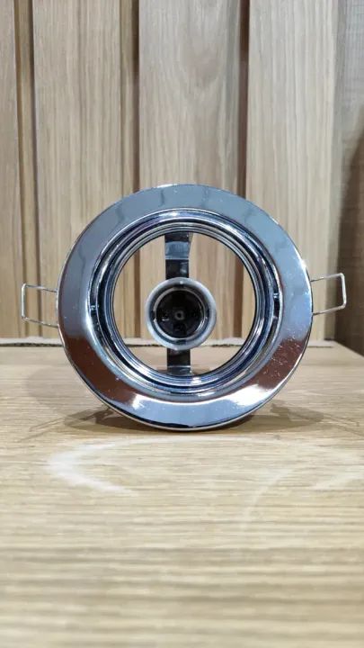 Luminária Spot de embutir ajustável Níquel redonda