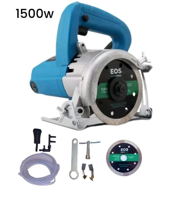Serra marmore 1500w Profissional C/ Disco Diamantado e kit refrigeração 