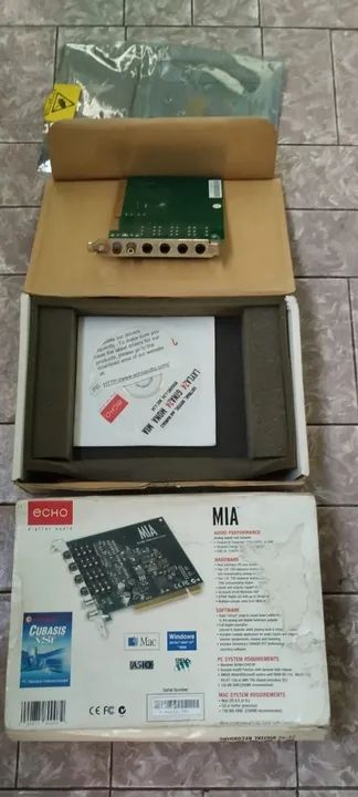 PLACA AUDIO MIA . USA. IMPORTADA ESLOTE PCI COMPUTADOR MESA