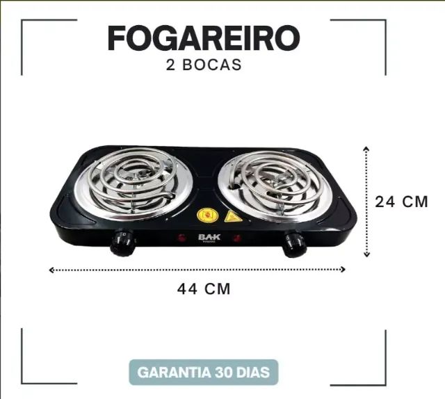 Fogão Portátil Fogareiro 2 Bocas Elétrico  Cooktop 110V - Foto 5