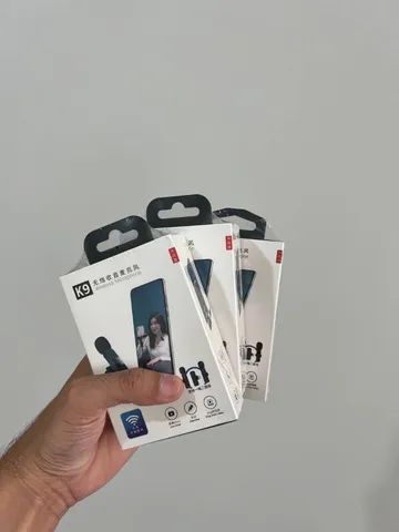 Microfone de lapela k9 duplo nas versões lightning e Tipo C - Foto 3