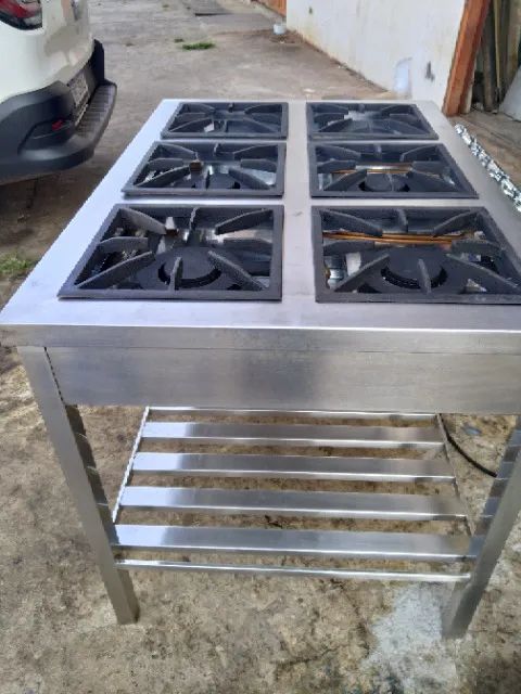 fogão industrial 4 bocas em aço inox - Foto 5