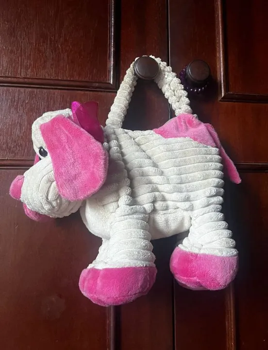 Bolsa de mão cachorrinho rosa