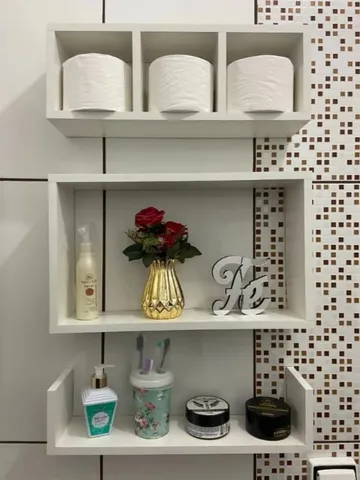 Nicho decorativo para banheiro instalado