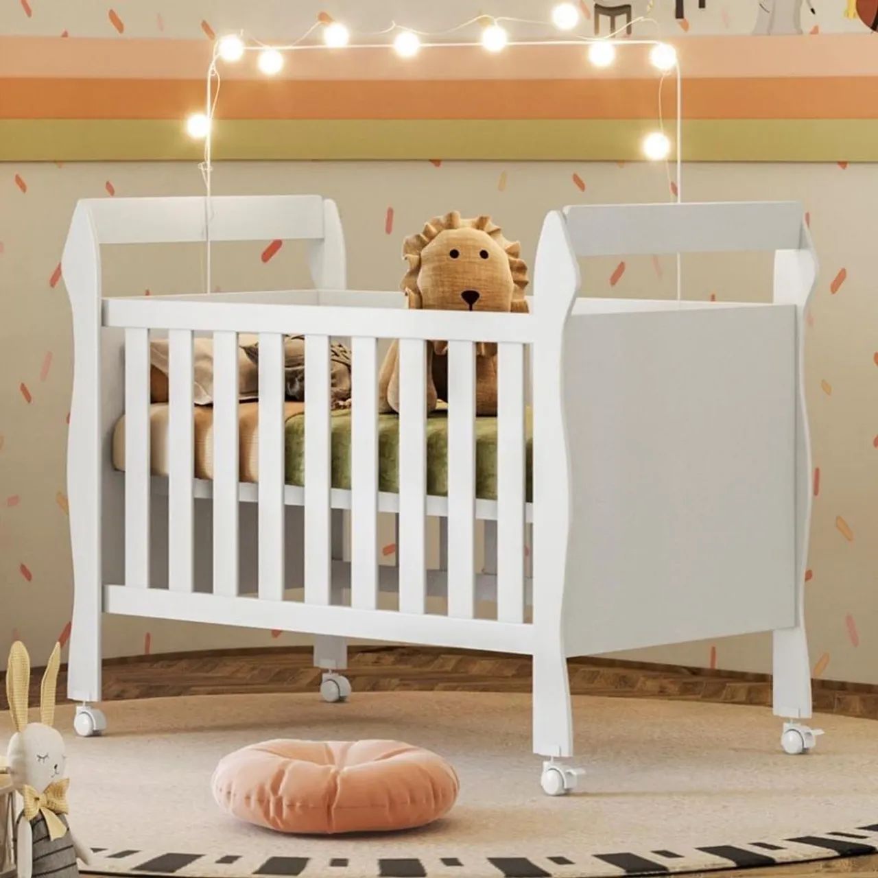 Berço e Mini Cama Americano Soninho 3 em 1 - Branco