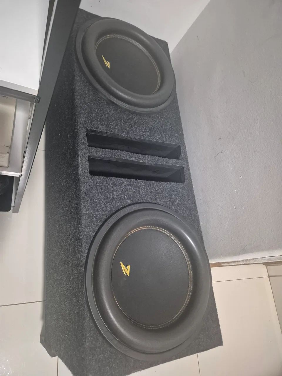 Caixa com 2 grave zetta 1100w