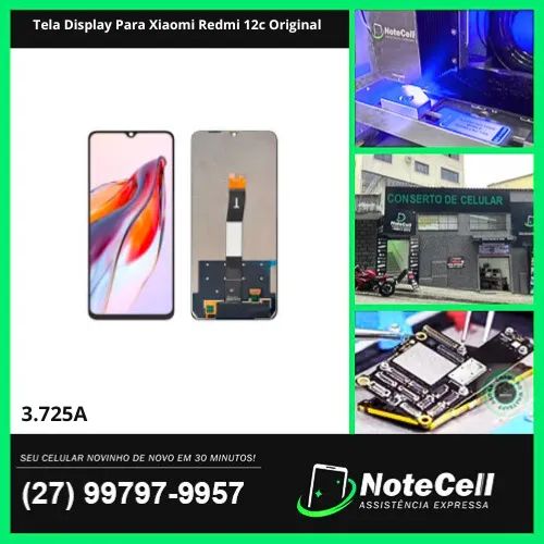 Tela Display Para Xiaomi Redmi 12c Original- Instalação Expressa Em 30 Minutos!