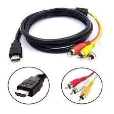Cabo adaptador HDMI macho para 3 RCA macho - Foto 5
