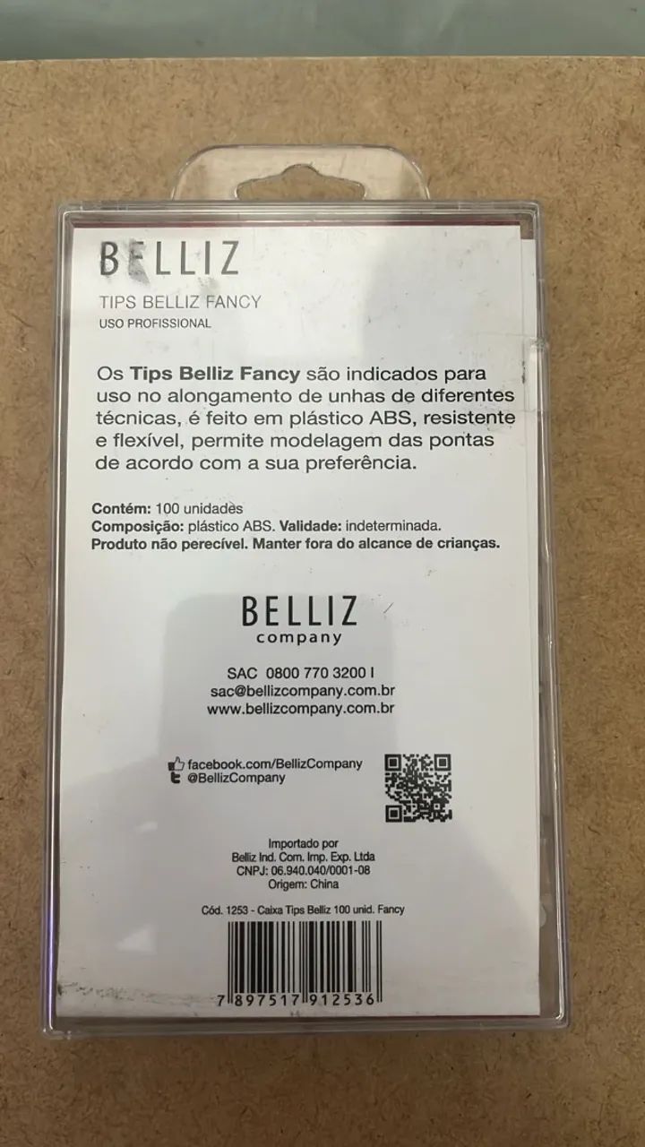 Unhas Postiças BELLIZ TIPS FANCY Com 100un Cod. 1253 - Foto 2