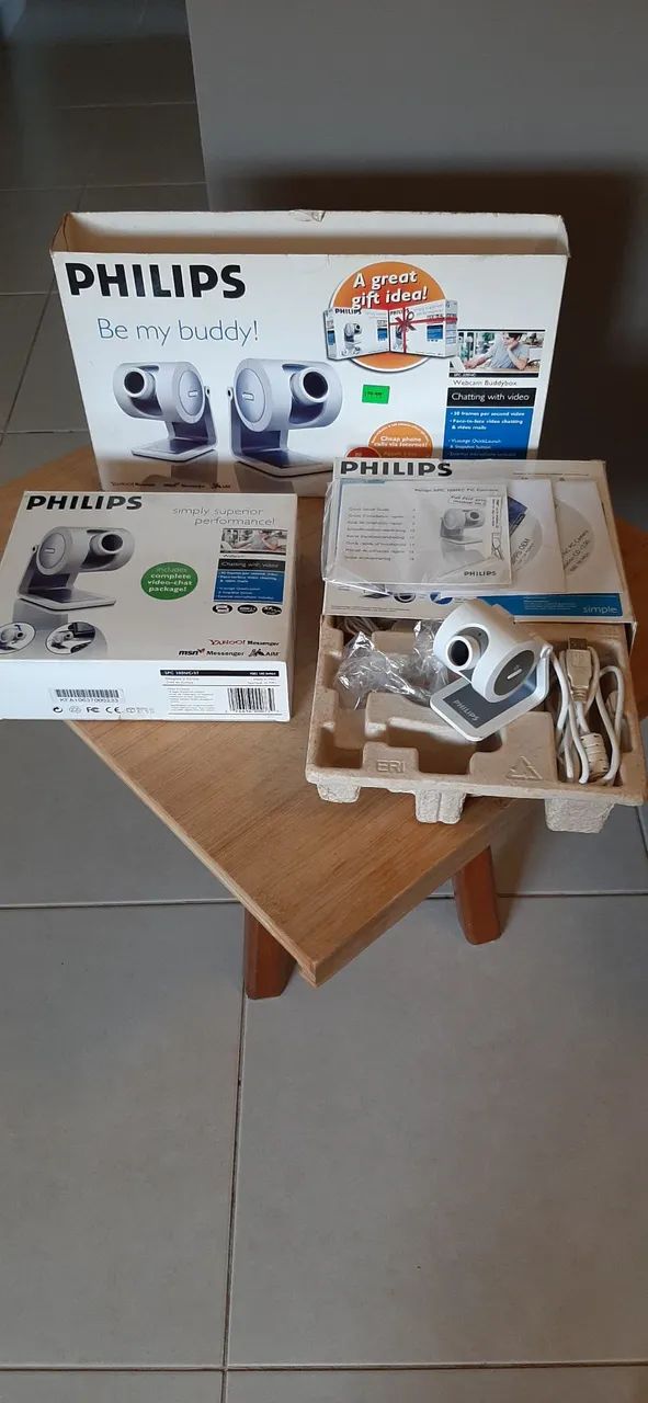 2 câmeras Philips com cabo USB e microfone para computador, etc.  - Foto 4