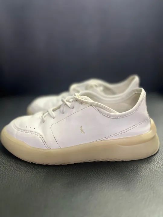 Sapatênis Reserva Couro Branco Infantil. Tamanho 30 - Foto 2