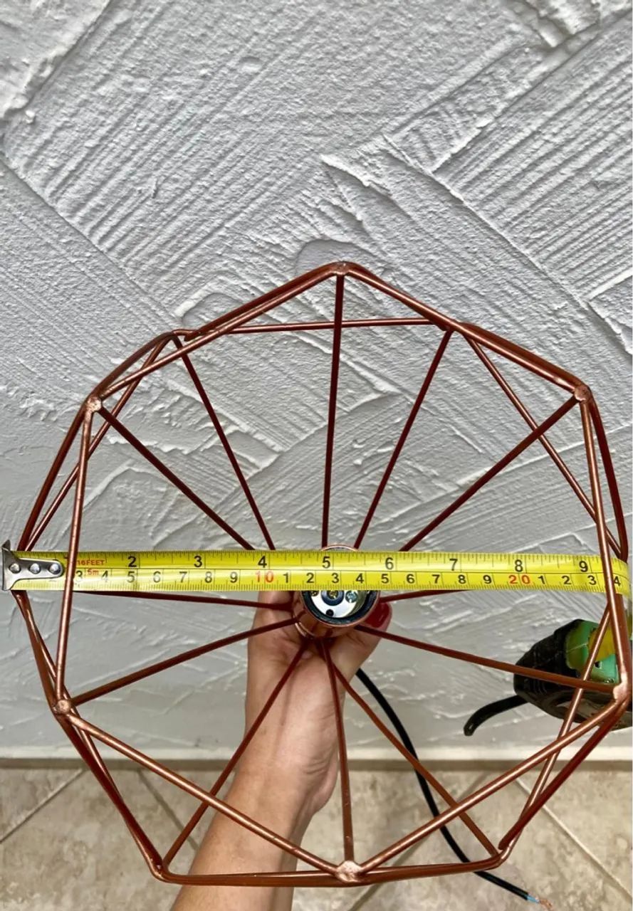 Luminária Pendente Aramada Cobre  - Foto 4