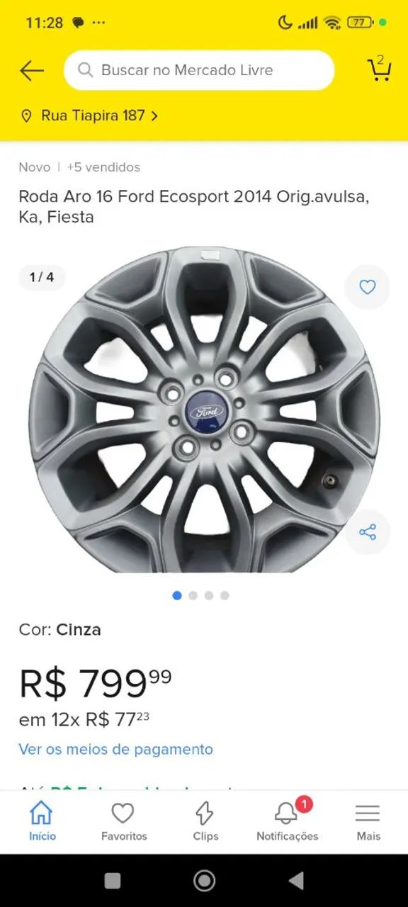 Roda Aro 16 Ford Ecosport 2014 Original