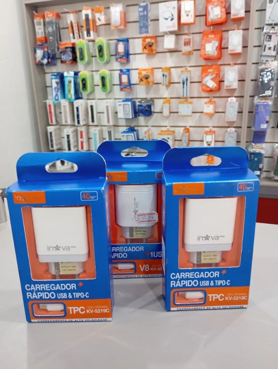 Carregador INOVA Tipo C & V8