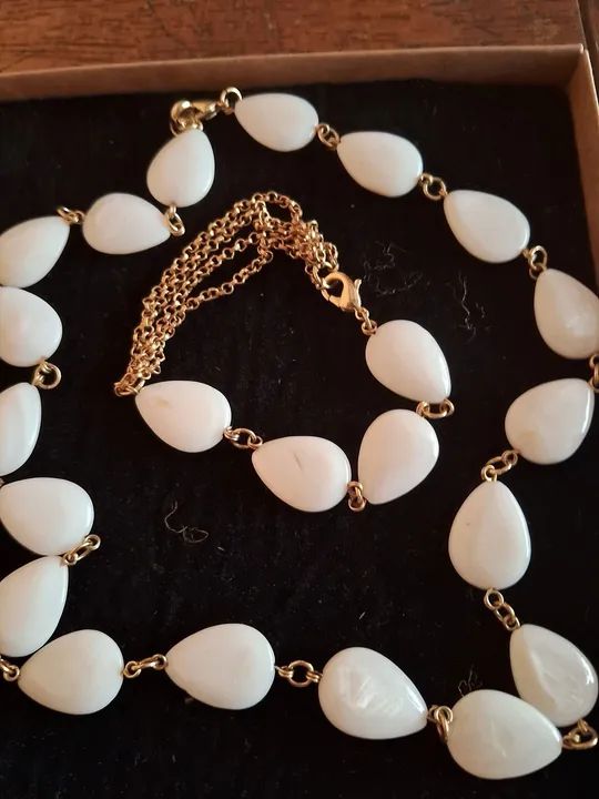 Conjunto de Colar e Brincos com Pérolas - Foto 2