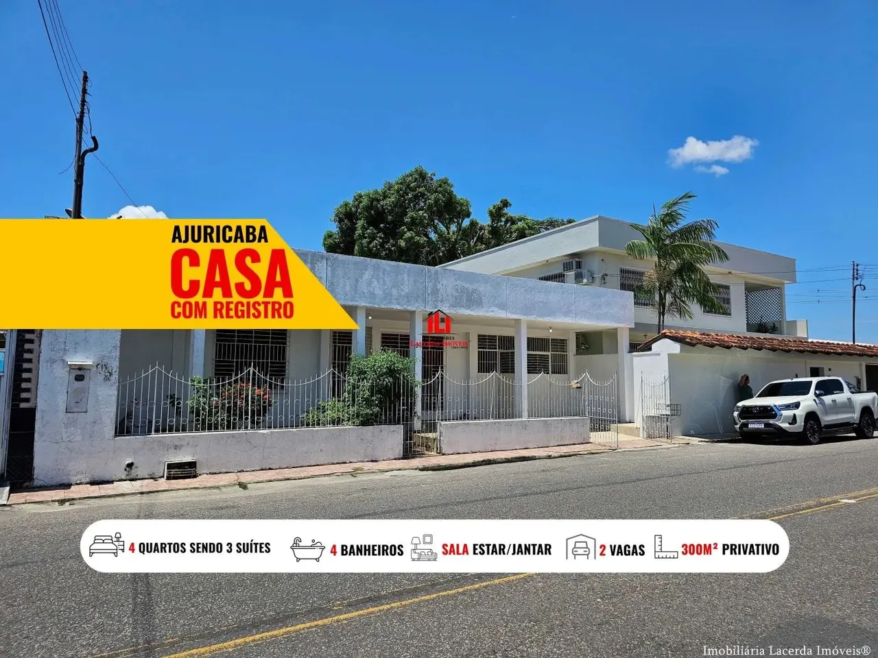 Casa para Venda em Manaus, Alvorada, 4 dormitórios, 4 suítes, 5 banheiros, 3 vagas