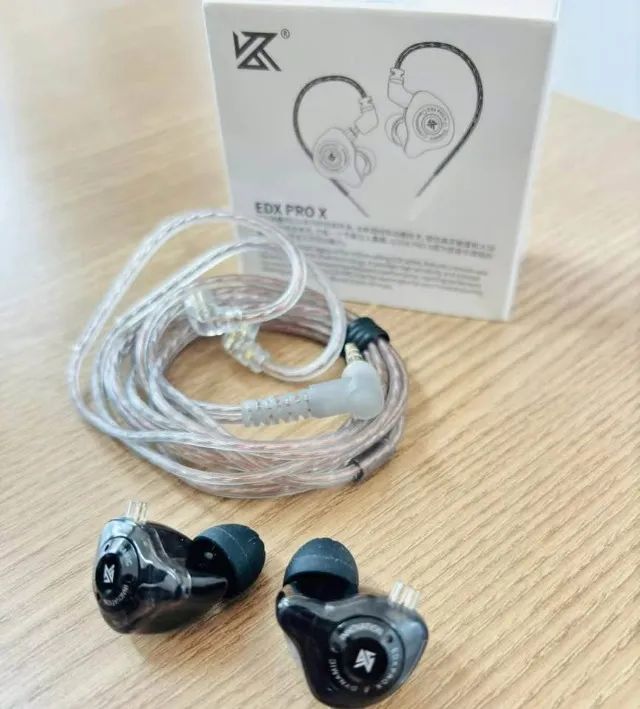 Fone de Ouvido In-Ear, Fone Kz Edx Pro X Retorno De Palco E Gamer Com Mic.