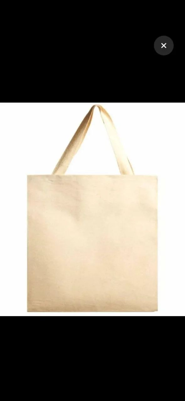 Kit com 7 Sacolas ecobag algodão crú. - Foto 2