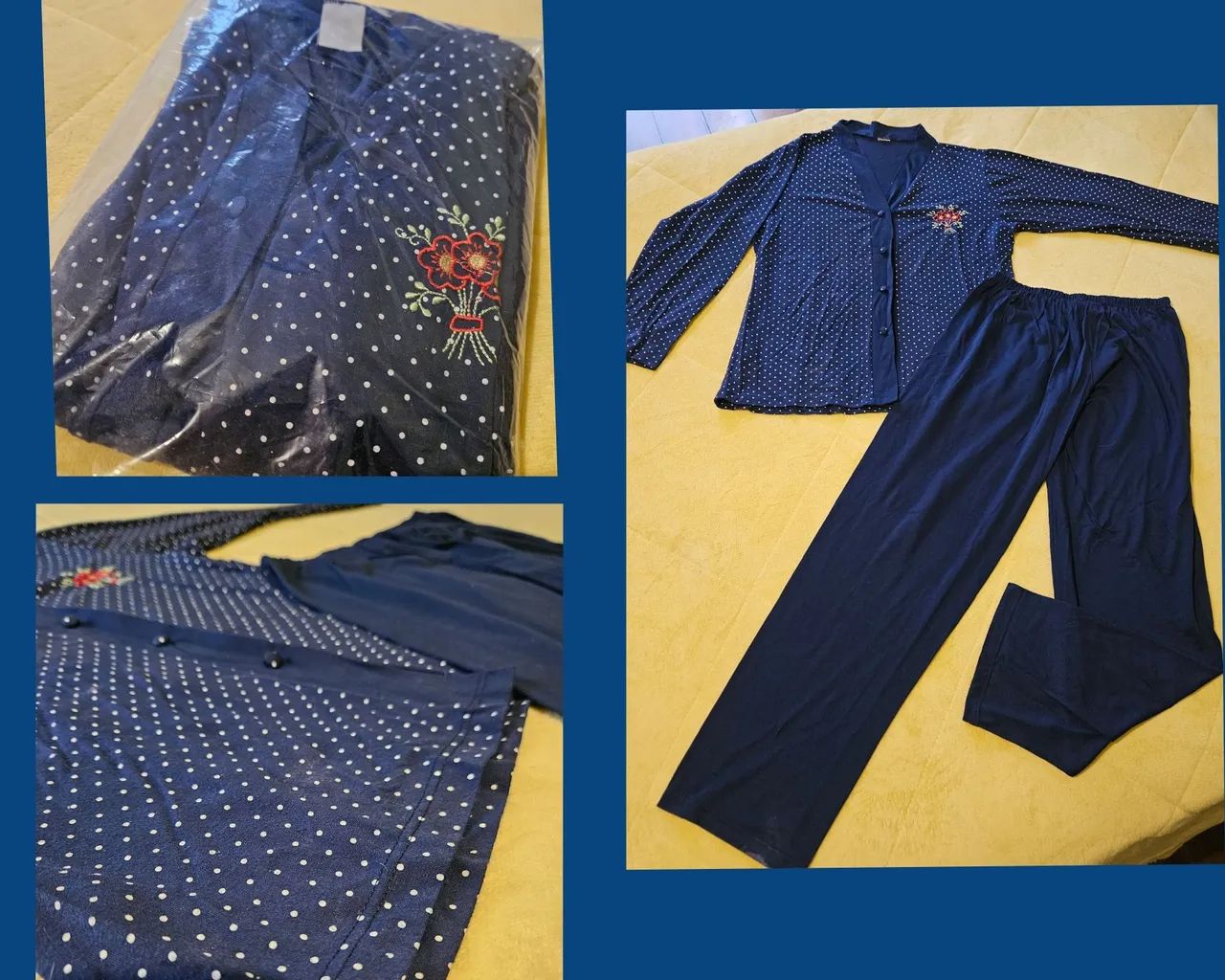 CONJUNTO PIJAMA MALHA AZUL - Foto 5