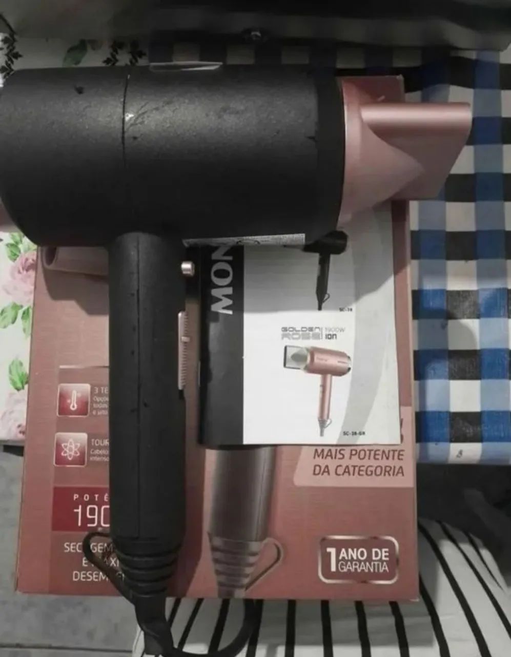 Secador de Cabelo Mondial Golden Rose 1900W