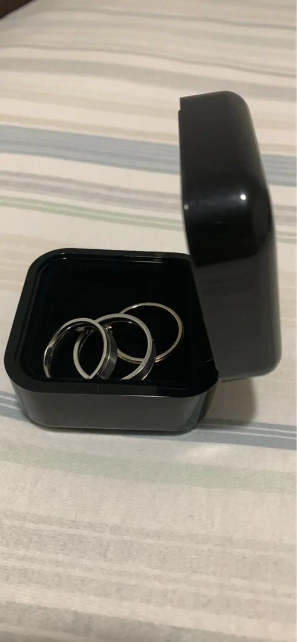 Kit 3 Anéis em Aço- Estilo Minimalista