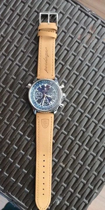 Relógio Masculino de Quartzo Analógico com Pulseira de Couro verdadeiro  - Foto 3