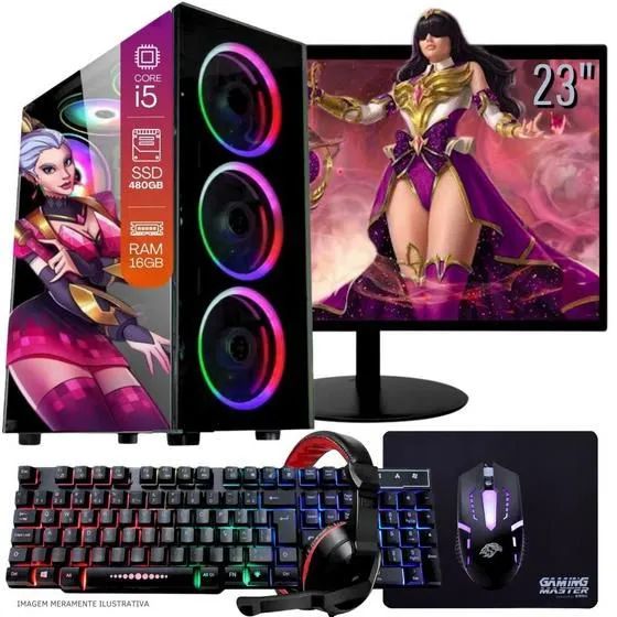 PC Gamer Completo com Monitor 23''