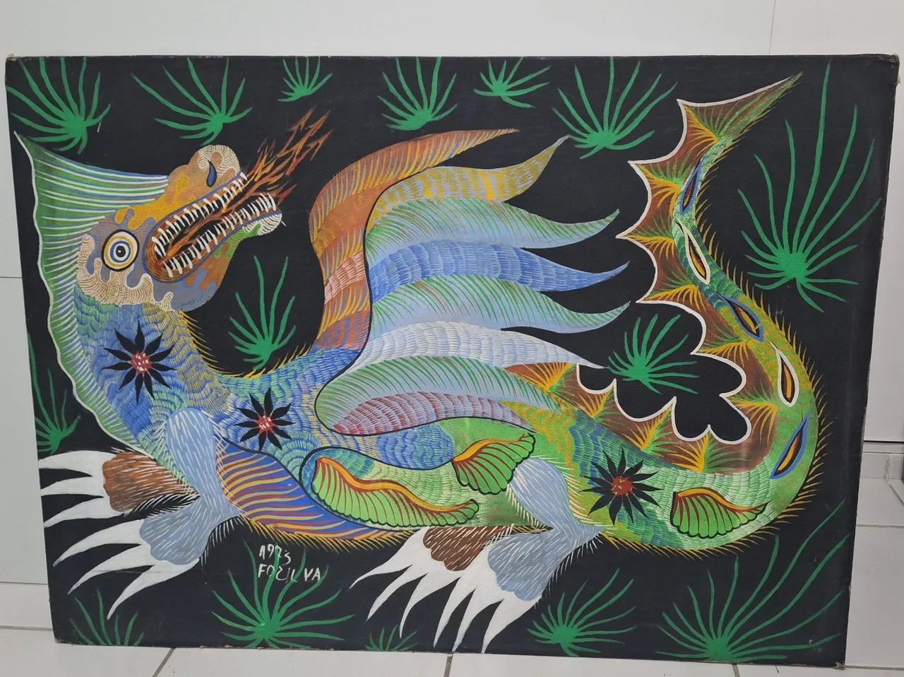 Tela Chico da Silva "Dragão"