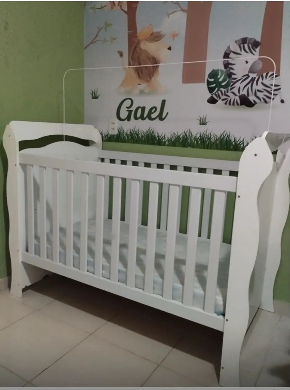 Berço MDF grátis Colchão + protetor.  - Foto 4