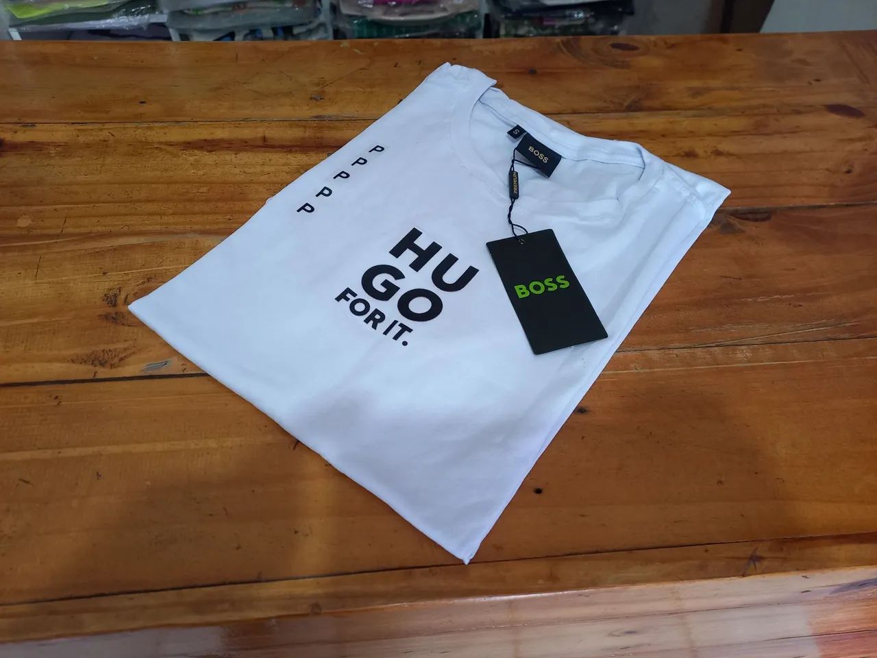 Camisetas masculina gola careca na malha com elástano 40.1 - Foto 4