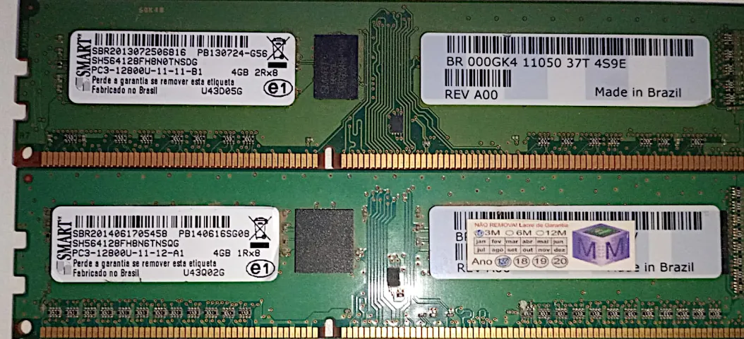 MEMÓRIA RAM DDR3 4GB PC3-12800U 1600 MHz