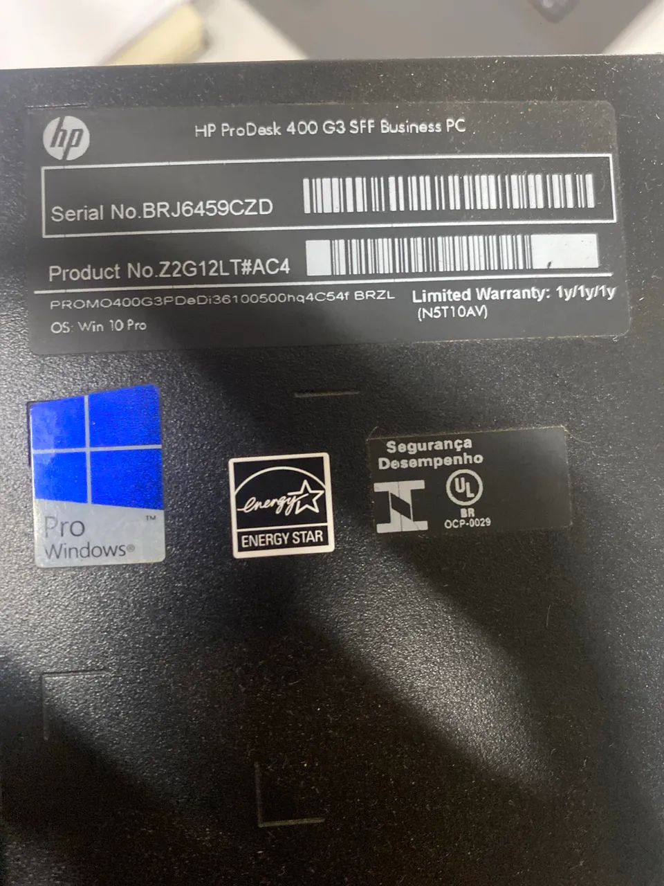 CPU HP PRODESK 400g3 CORE I3 6100 4gb 500gb - Foto 4