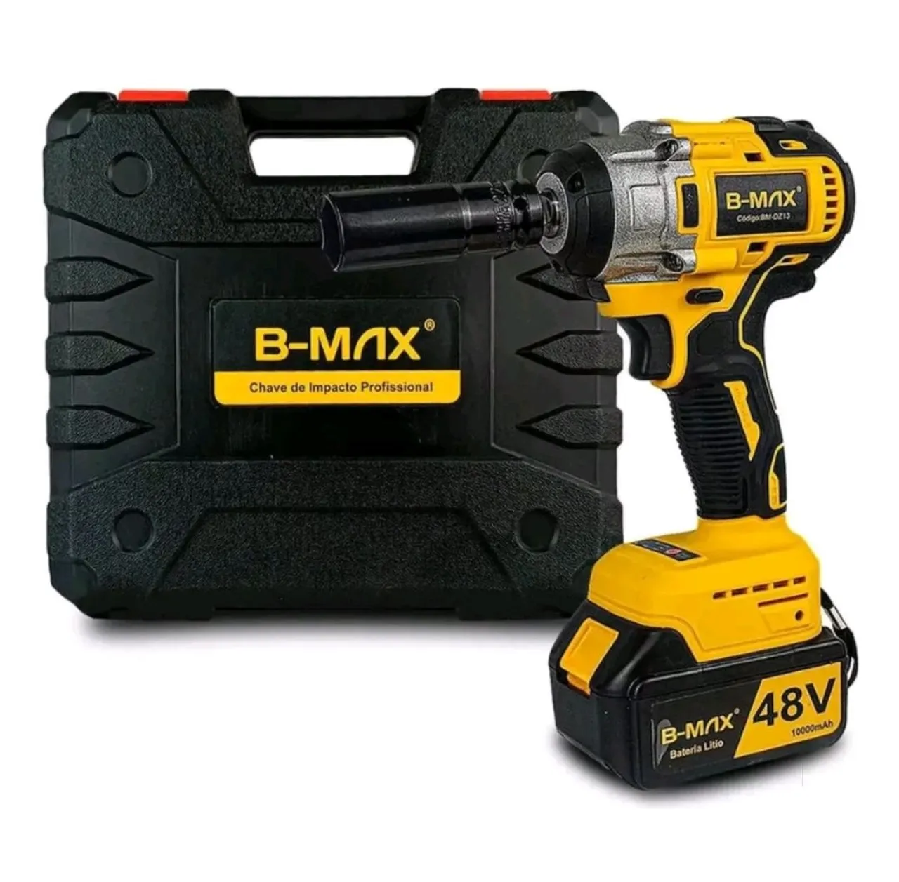 Chave de Impacto Parafusadeira Furadeira a Bateria 48V Kit