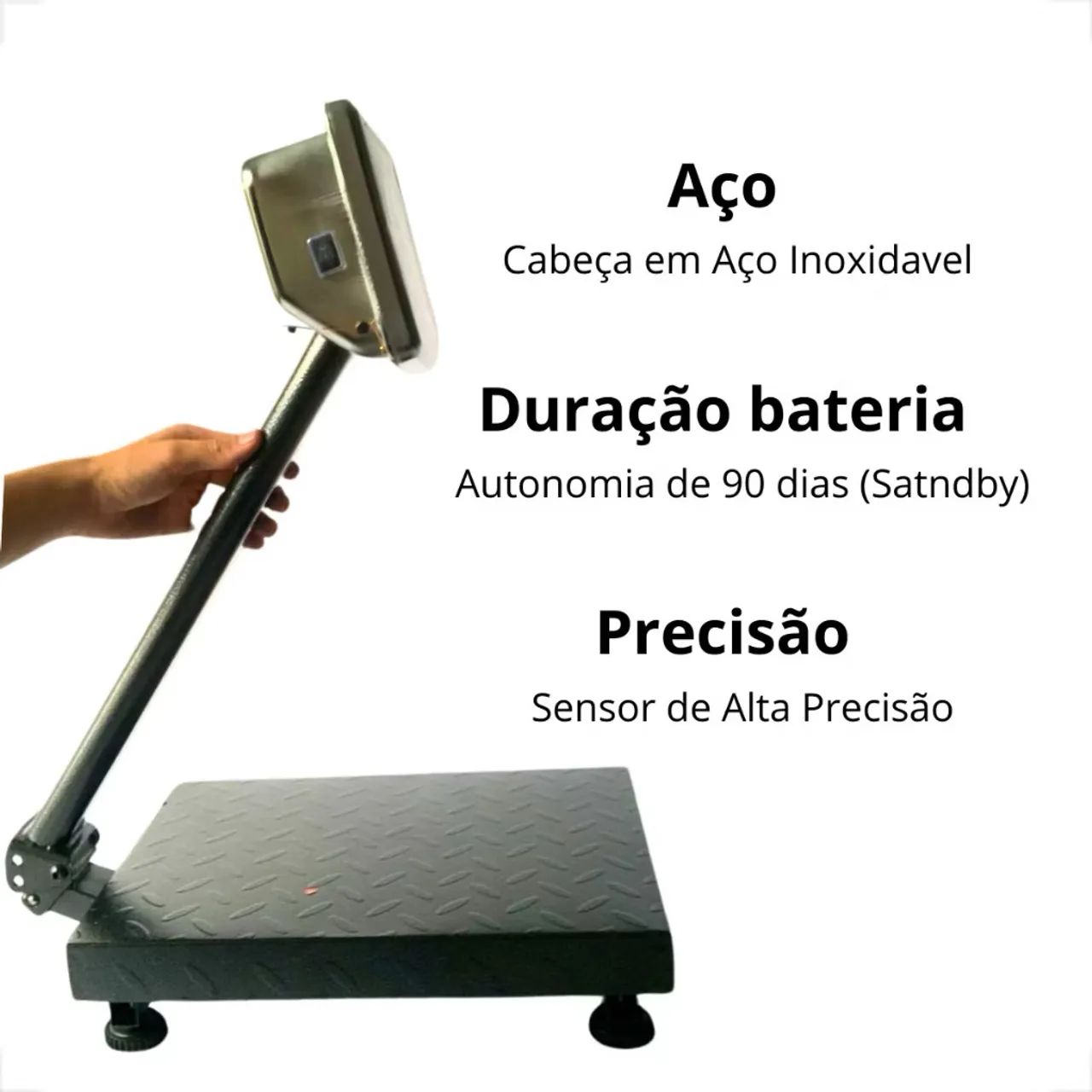 Balança Digital Até 200KG Com Bateria e Garantia - Foto 3
