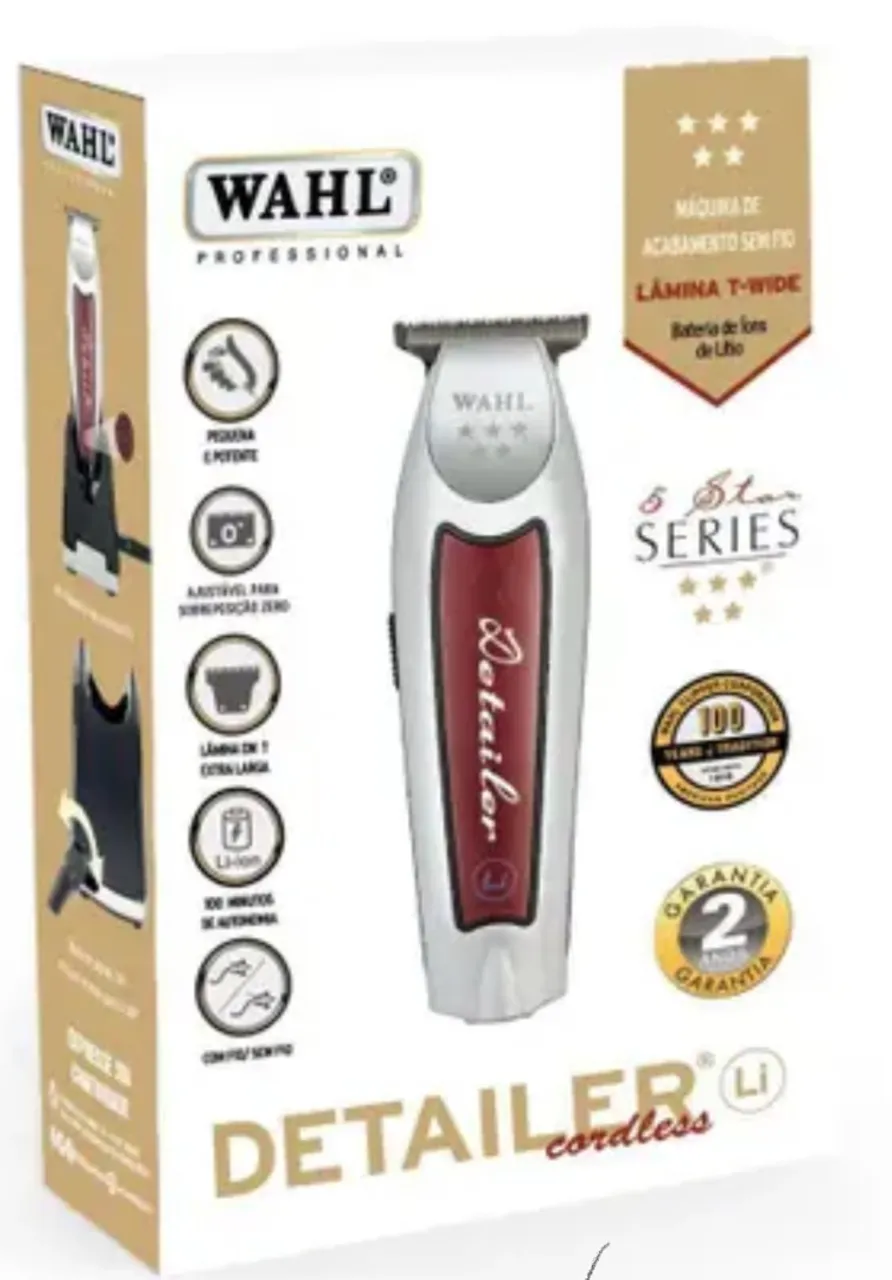 Wahl Detailer Cordless - Máquina de Acabamento Profissional(Semi Nova)
