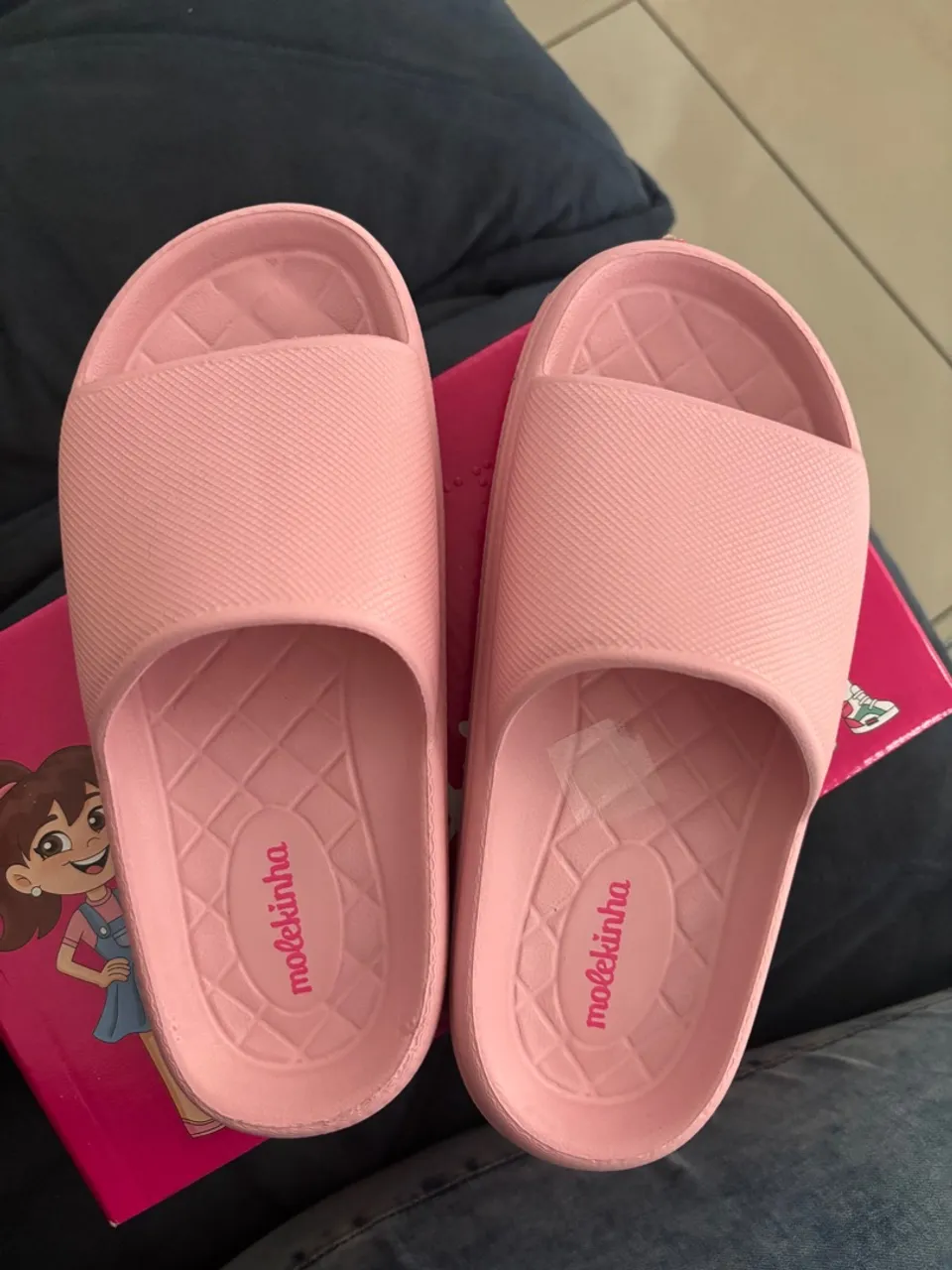 Chinelo Slide Molekinha Rosa - Conforto e Estilo!