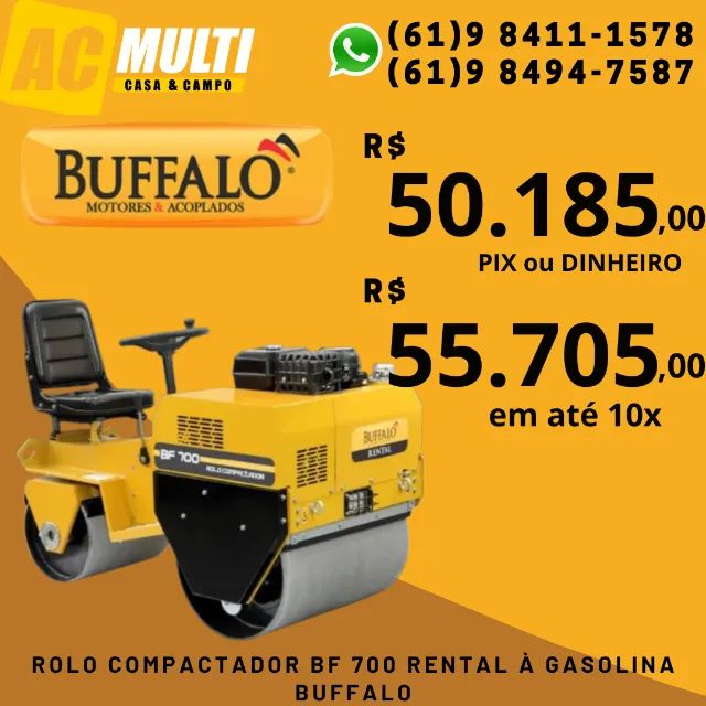 ROLO Compactador BF 700 RENTAL à GASOLINA BUFFALO
