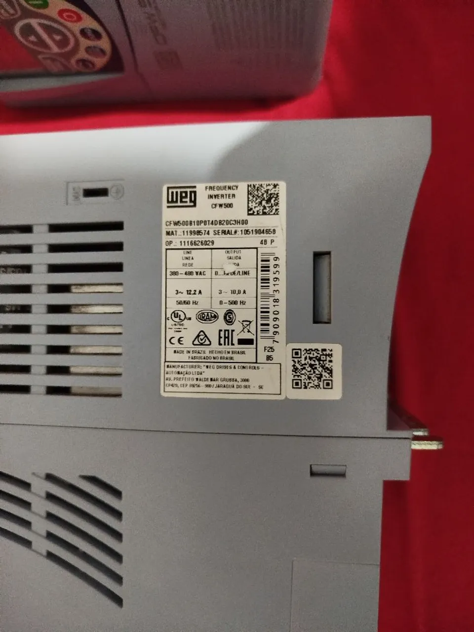 Inversor de Frequência Weg CFW500 380-480V 10,0A. 5cv.