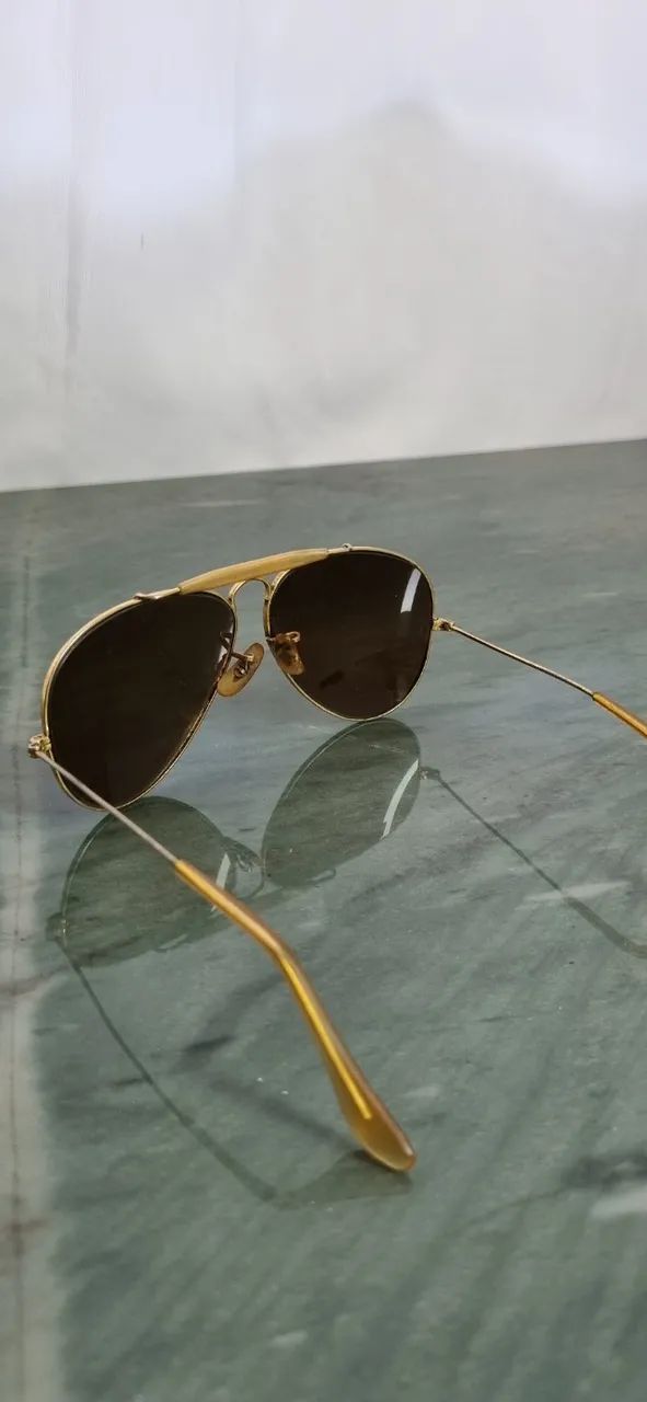 Ray-ban Banhado a ouro Original aviador raridade  - Foto 2