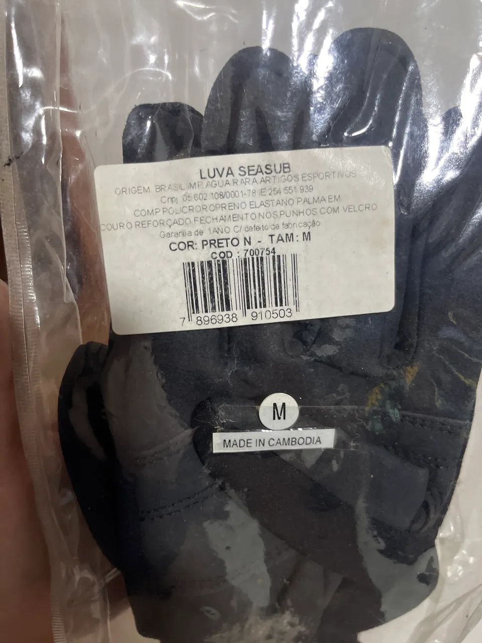 Luva Mergulho/Pesca Seasub Tamanho M - Nova, Nunca Usada - Foto 3