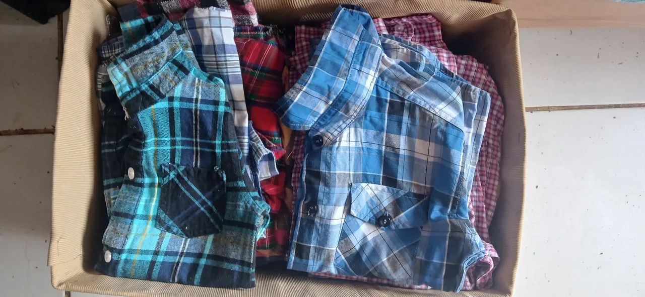 Camisas xadrez - Diversas cores e tamanhos