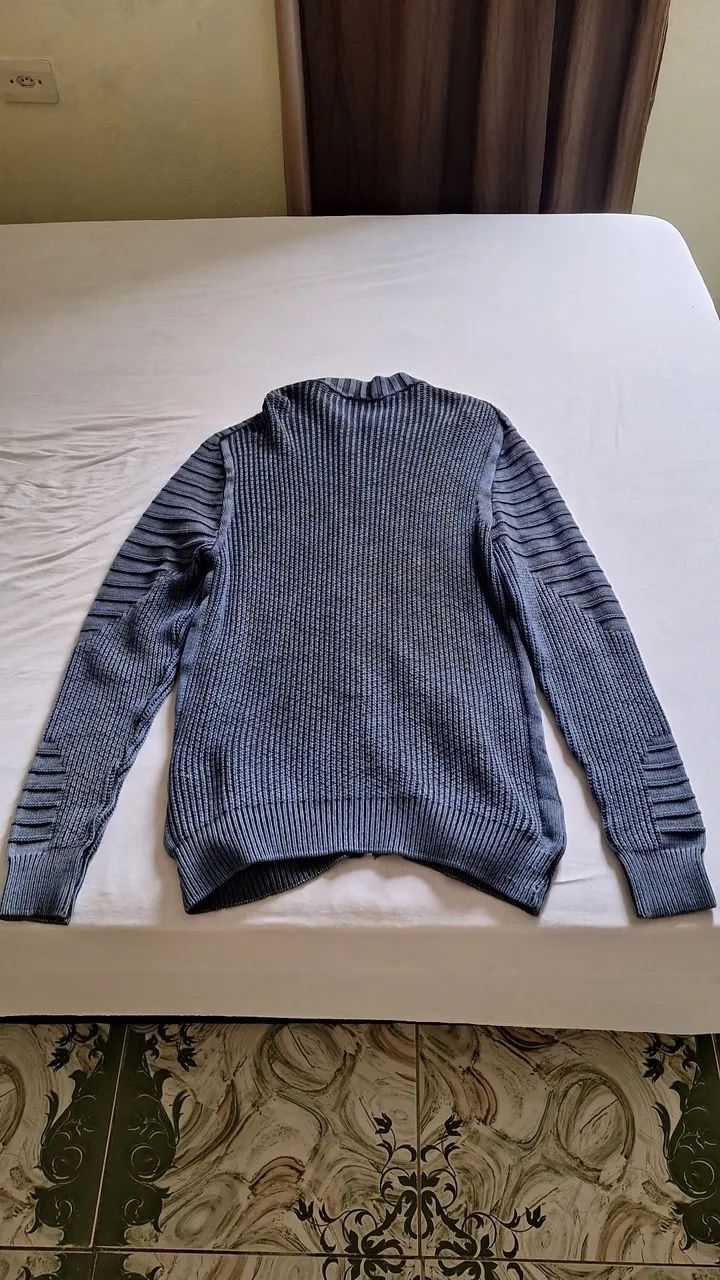 Casaco de Tricot Azul