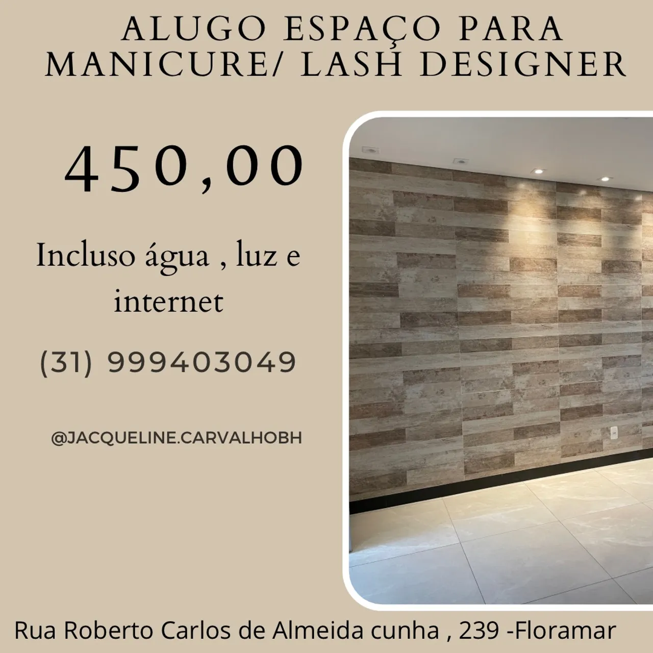 Aluga-se Espaço para Manicure , Nail Designer ou lash