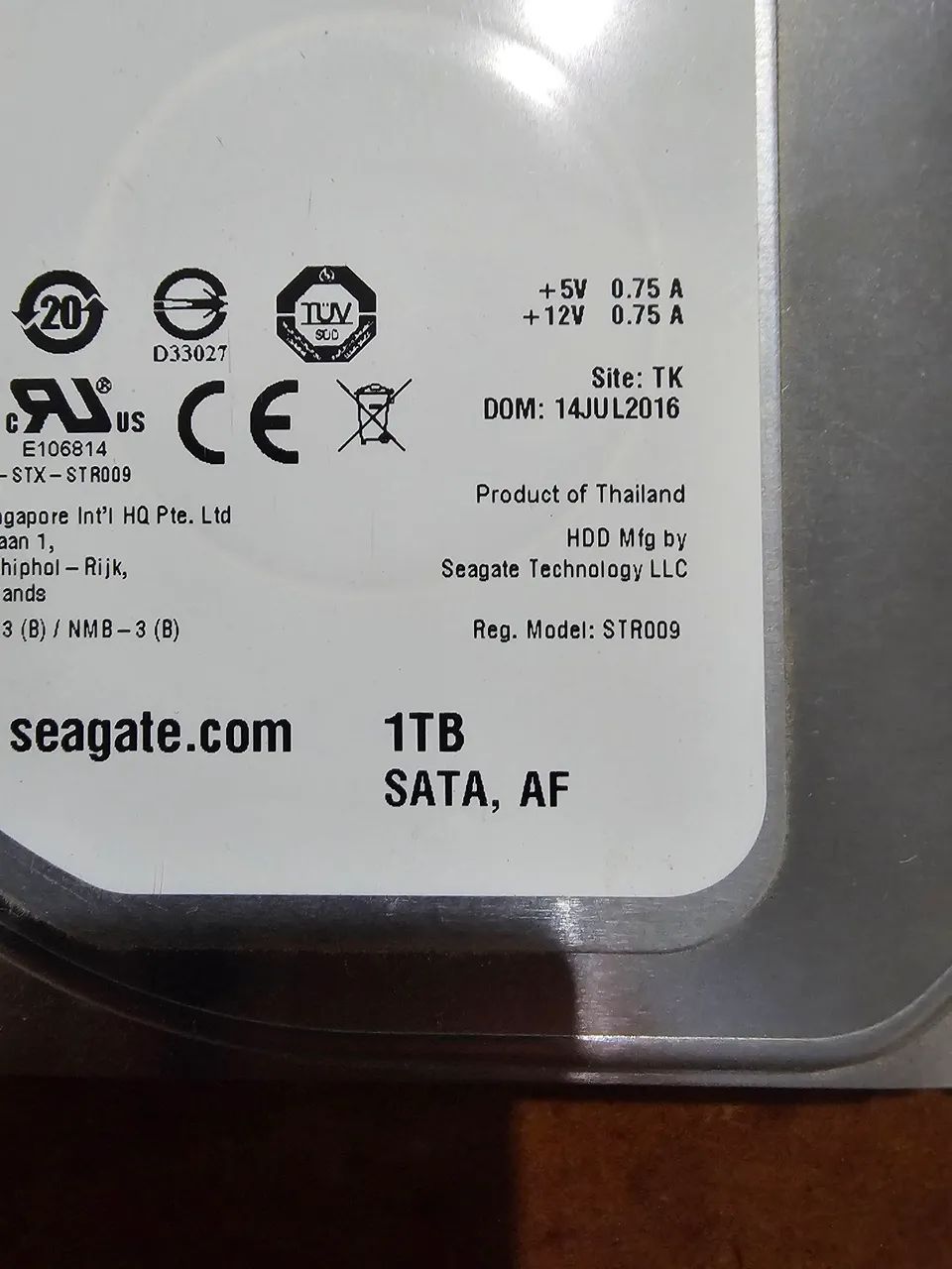 HD Seagate 1 TB64330132019331122