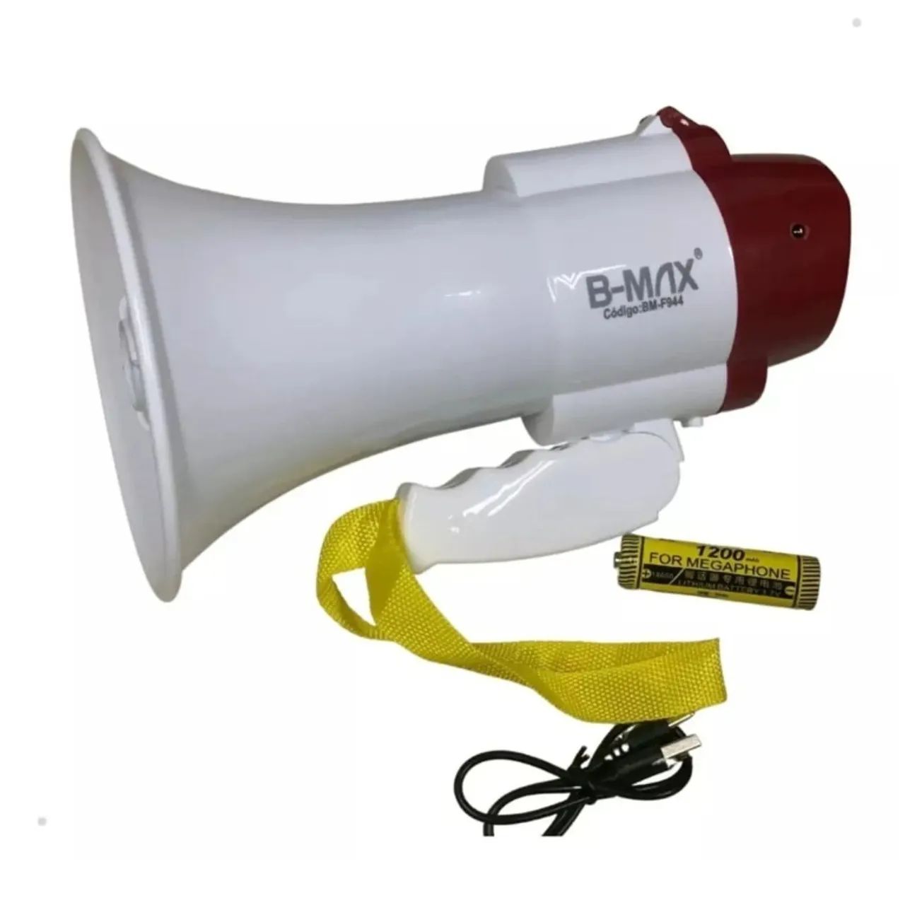 Megafone Amplificador De Voz Profissional Usb Recarregavel com Sirene BM-F944 - B Max - Foto 2