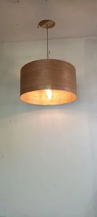 Luminária em madeira cedro  - Foto 4