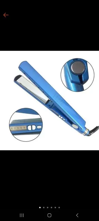Prancha de cabelo azul titanium nova