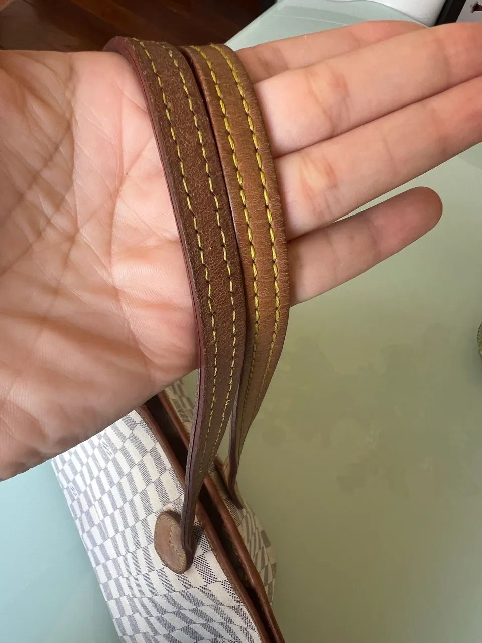 Bolsa Louis Vuitton neverfull damier azur  - Foto 5